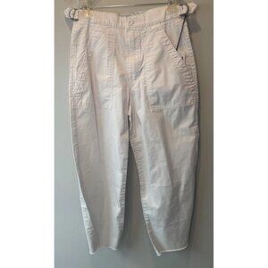 Pistola Ensley High Rise Scissor Cut Hem Wide Leg Womens White Pants 27 NEW